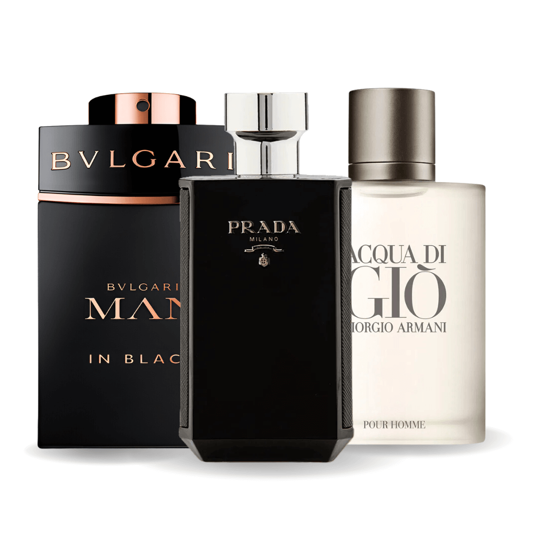 3-dijelni promotivni paket: Bvlgari In Black, Giorgio Armani Acqua Di Gio i L'Homme Prada Intense 100ml