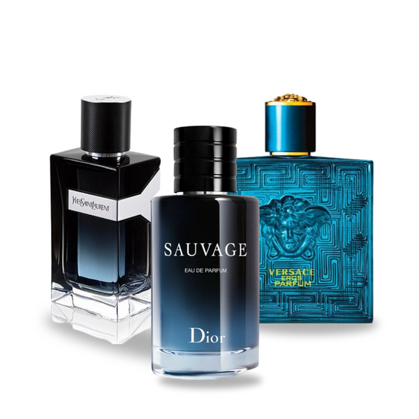 3-dijelni promotivni paket: Dior SAUVAGE, Yves Saint Laurent Y MEN i Versace EROS 100ml