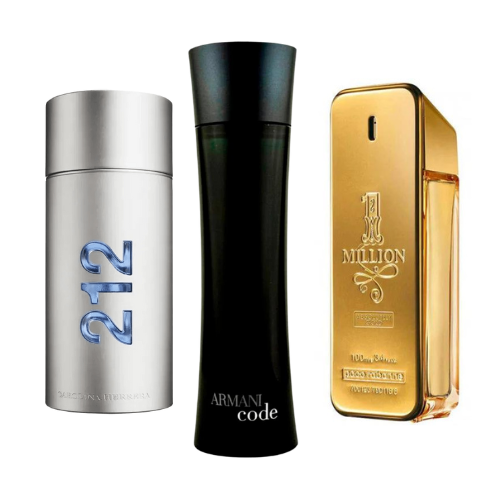 3-dijelni promotivni paket: 212 Men NYC, Paco Rabanne One Million i Armani Code Homme 100ml