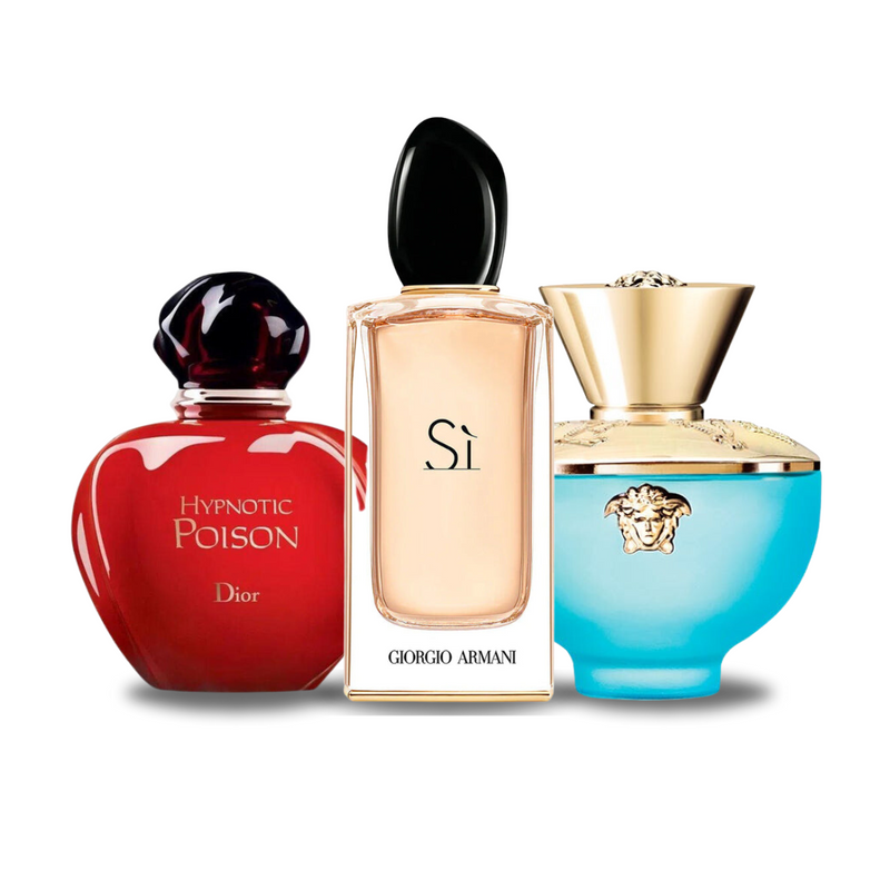 3-dijelni promotivni paket: Dior HYPNOTIC POISON, Giorgio Armani SÌ i Versace DYLAN TURQUOISE 100ml