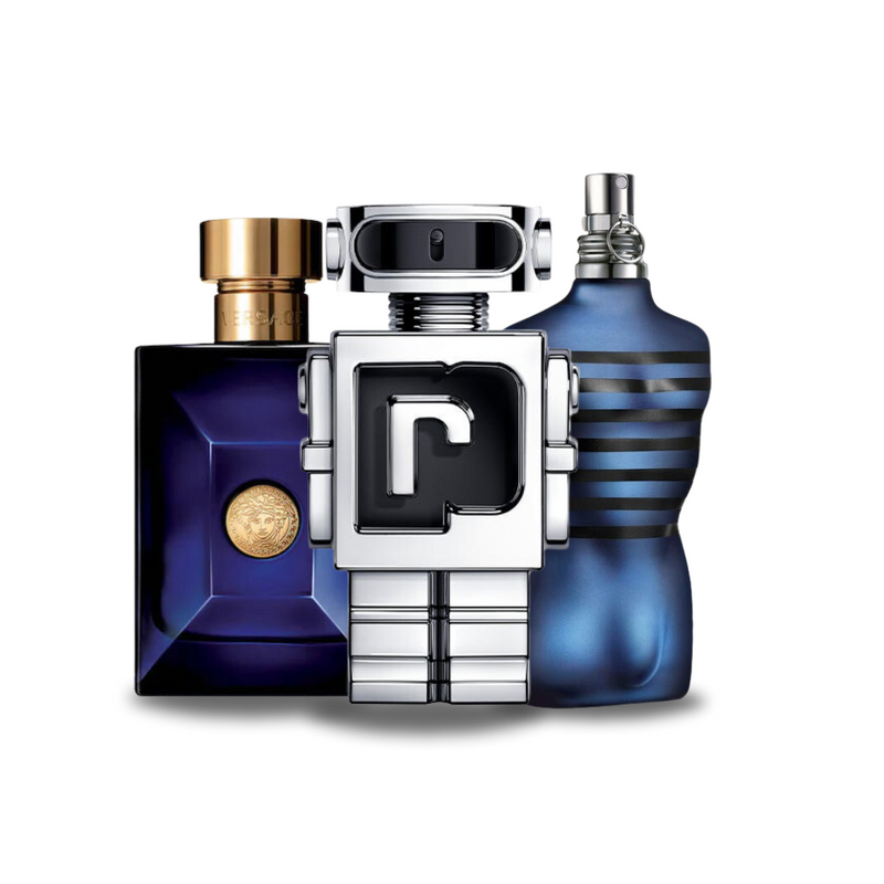 3-dijelni promotivni paket: Versace DYLAN BLUE, Paco Rabanne PHANTOM i Jean Paul Gaultier ULTRA MALE 100ml