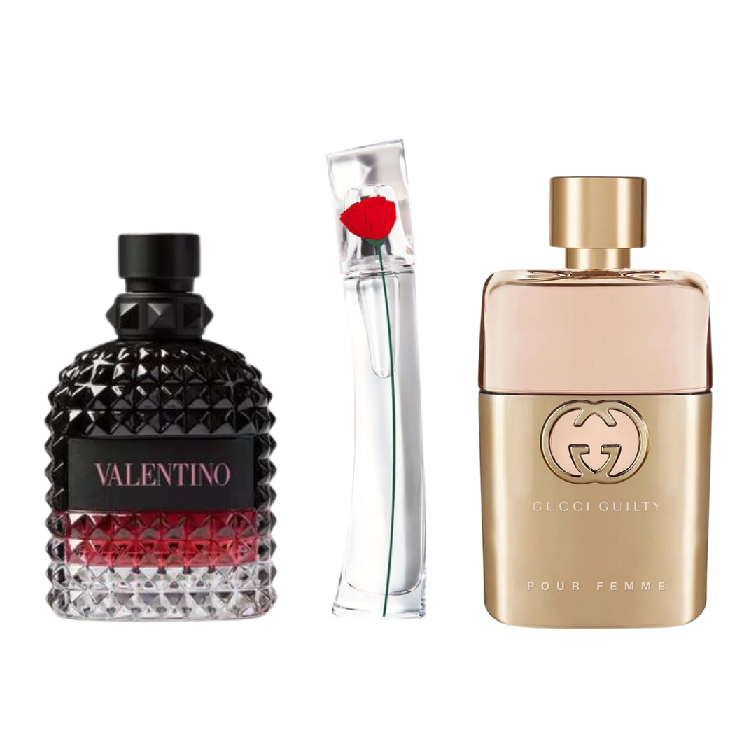 3-dijelni promotivni paket: Gucci Guilt, Valentini Intense i Flower Kenzo 100ml